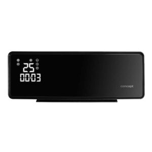 Concept QH4001 Κεραμικό Αερόθερμο Τοίχου δωματίου / μπάνιου με γυάλινο πάνελ & control Μαύρο