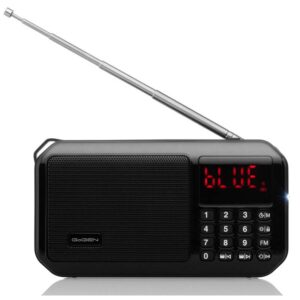 GoGEN GOGFMP125BTB Ραδιόφωνο επαναφορτιζόμενο FM με Bluetooth, μαύρο