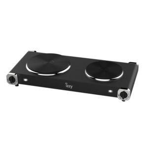 Izzy IZ-1203 Ηλεκτρική εστία Διπλή 15,5 & 18,5εκ. Μαύρη