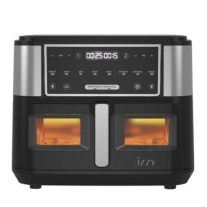 Izzy IZ-8225 Digital Φριτέζα Αέρος 10lt με Διπλό Κάδο & Παράθυρο