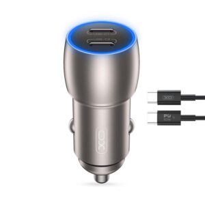 XO CC51 Φορτιστής αυτοκινήτου PD 40W 2x USB-C με καλώδιο Type-C