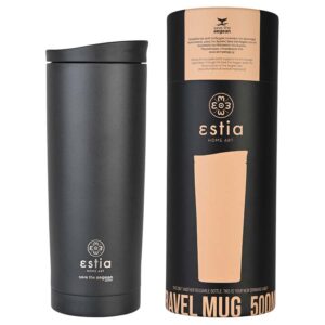 Estia Travel Mug Save The Aegean Ποτήρι Θερμός 500ml Midnight Black
