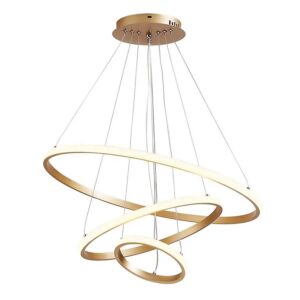 POWERTECH HLL-0078 LED φωτιστικό οροφής , 44W, 4000K, 60x60cm, χρυσό