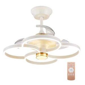 POWERTECH HLL-0147 Ανεμιστήρας οροφής Φ65 120W με LED φως & τηλεχειριστήριο Λευκός