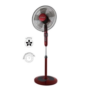 Primo PRSF-80503 Ανεμιστήρας Ορθοστάτης 60W 40εκ. με 5Φτερά Κόκκινος