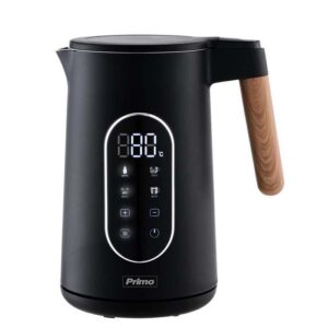 Primo PRCK-40495 Βραστήρας 1.7L με θερμοκρασία Ανοξείδωτος Cool touch Wooden/Μαύρος