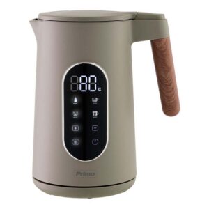Primo PRCK-40496 Βραστήρας 1.7L με θερμοκρασία Ανοξείδωτος Cool touch Wooden/Γκρι