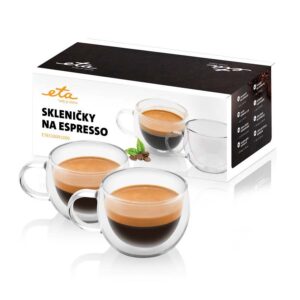 ETA 5180 91000 Σετ Ποτήρια Espresso από βοριοπυριτικό γυαλί 80ml (2τεμ)