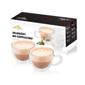 ETA 5180 92010 Σετ Ποτήρια Cappuccino από βοριοπυριτικό γυαλί 230ml (2τεμ)