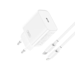 XO CE15 PD Φορτιστής 20W με θύρα USB-C & καλώδιο USB-C σε Lightning