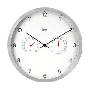 Teesa TSA0049 Ρολόι τοίχου 30cm Αθόρυβο με Θερμόμετρο & Υγρόμετρο