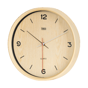 Teesa TSA0048 Ρολόι τοίχου 30cm Αθόρυβο Ανοιχτό Καφέ