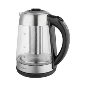 Primo PRCK-40497 Βραστήρας 1.7L με θερμοκρασία Γυάλινος Inox/Μαύρος