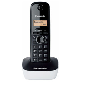 Ασύρματο Ψηφιακό Τηλέφωνο Panasonic KX-TG1611GRW Μαύρο-Λευκό με Αναγνώριση Κλήσης, Λειτουργία Αφύπνισης και Φωτιζόμενη Οθόνη