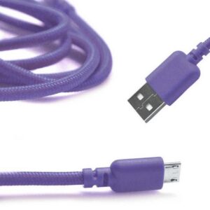 Καλώδιο σύνδεσης Ancus USB σε Micro USB με Ενισχυμένες Επαφές Braided Μώβ 1m
