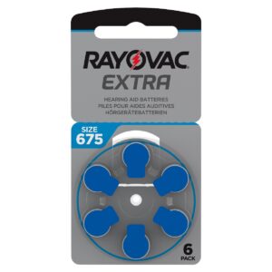 Μπαταρίες Ακουστικών Βαρηκοΐας Rayovac 675 Extra Advanced 1.45V Τεμ. 6