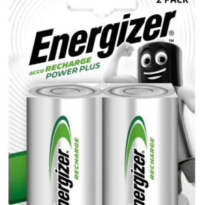 Μπαταρία Επαναφορτιζόμενη Energizer ACCU Recharge Power Plus HR20 LR20 2500 mAh size D 1.2V Τεμ. 2