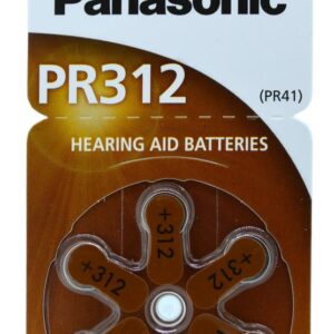 Μπαταρίες Ακουστικών Βαρηκοΐας Panasonic PR312 1.4V Τεμ. 6