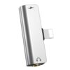 Αντάπτορας Hoco LS25 από Lightning σε 3.5mm και Lightning 2.0A Ασημί για Φόρτιση και Ήχο