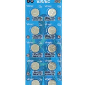 Buttoncell Vinnic G10 / AG10 / 189 / LR1130 / LR1131 / LR54  Τεμ. 10 με Διάτρητη Συσκευασία