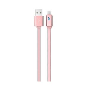 Καλώδιο σύνδεσης Hoco UPL 12 Plus USB σε Micro-USB 2.4A με PVC Jelly και Φωτεινή Ένδειξη Ροζ Χρυσό 1.2m