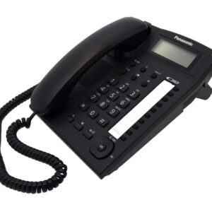 Σταθερό Ψηφιακό Τηλέφωνο Panasonic KX-TS880EXB Μαύρο Υποδοχή Hands Free 2.5mm