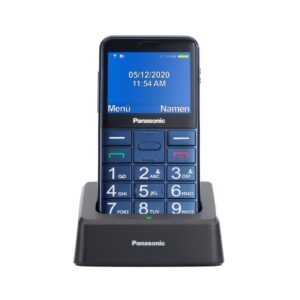 Panasonic KX-TU155EXCN 2.4" με πλήκτρο SOS, Bluetooth, Μεγάλα Γράμματα και Βάση Φόρτισης Μπλέ
