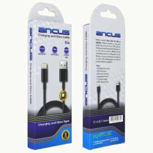 Καλώδιο Σύνδεσης και Φόρτισης Ancus Flow E44 USB σε Lightning 2.0A Data Transfer 480Mbp Μαύρο 1m
