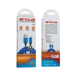 Καλώδιο Σύνδεσης και Φόρτισης Ancus Flow Plus E54 USB σε Lighting 2.0A με Braided Καλώδιο Μπλε 1m Με 5 Χρονια Εγγύηση
