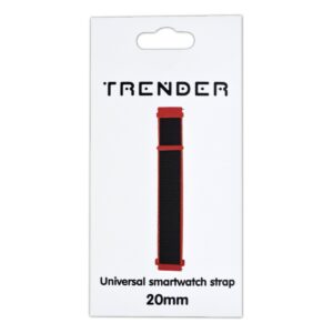 Ανταλλακτικό Λουράκι Trender TR-NY20BKRD Nylon 20mm Κόκκινο-Μαύρο