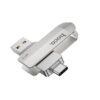 Flash Drive Hoco UD10 2 in 1 32GB USB-A 3.0 και USB-C Συμβατό με Windows Mac Linux και Android Ασημί