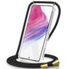 Θήκη Ancus Crossbody για Apple iPhone 15 Pro Διάφανη με Κορδόνι Μαύρο