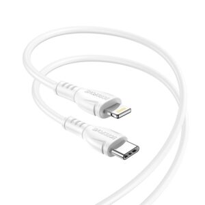 Καλώδιο σύνδεσης Borofone BX51 Triumph USB-C σε Lightning 12W 2.4A Λευκό 1m