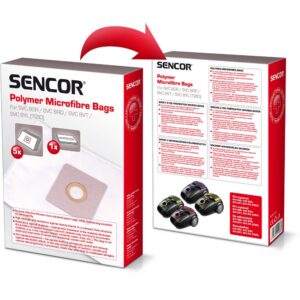 Ανταλλακτικές Σακούλες Sencor SVCX 1351 για Ηλεκτρική Σκούπα Sencor SVC 8 5τμχ + 1 φίλτρο