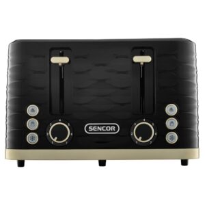 Φρυγανιέρα Sencor STS 7551BK 4 Θέσεων 1600W 3D Pattern Design Μαύρο/Χρυσό
