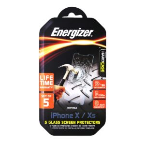 Tempered Glass Energizer Hard Case Professional 9H Anti Fingerprint  για Apple iPhone X XS 11 Pro 5τεμ.