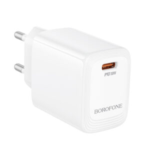 Φορτιστής Ταξιδίου Mini Size Borofone BN28 Fuente GaN USB-C PD30W Λευκός