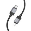 Καλώδιο Hoco X110 Honorific USB-C σε Lightning 27W Braided Μαύρο 1m