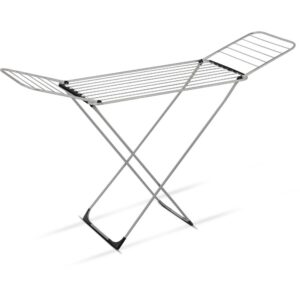 Πτυσσόμενη Απλώστρα Ρούχων Lamart LT8103 18M Flovi Αλουμινίου, 15kg Φορτίο, Ασημί/Μαύρη