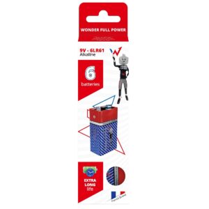 Μπαταρία Αλκαλική Wonder Full Power 6LR61 9V  Τεμ. 6