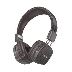 Wireless Ακουστικά Stereo Hoco W56 Earl V5.4 250mAh με AUX και Μικρόφωνο Καφέ - Μαύρο