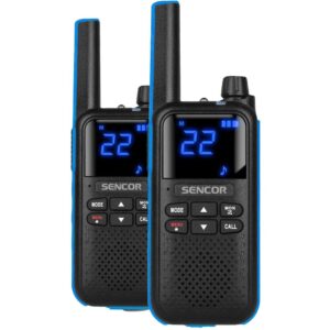 Walkie Talkie Sencor SMR 700 Blue με 16 Κανάλια VOX  IP54 Ακτίνα Λειτουργίας 8km και 2.5mm Jack