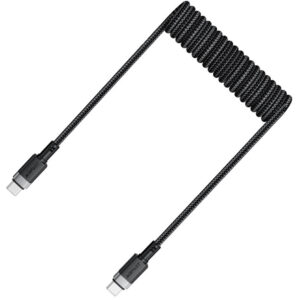 Καλώδιο Σύνδεσης Acefast C14-03 USB-C σε USB-C PD60W 3A Fast Charge USB2.0 Spring Braided Μαύρο 1.2m.