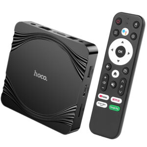 Hoco DQ10 Navio TV Box 4K UHD 60Fps με WiFi RJ45 4GB RAM + 32GB ROM v5.0 Android 12 Δεν είναι συμβατό με τις εφαρμογές Cosmote TV και Netflix.