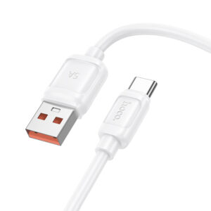Καλώδιο Hoco X115 Surpass USB-A σε USB-C 100W 5A Λευκό 1m