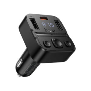 Bluetooth FM Transmitter Hoco E87 Delta 35W με 2xUSB-A και 1xUSB-C PD20W BT v5.4 Υποστηρίζει Αναπαραγωγή Μουσικής απο USB και Απάντηση Κλήσεων