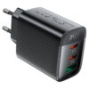 Φορτιστής Ταξιδίου Acefast A108 Fast Charging με 2xUSB-C + 1xUSB-A PD67W GaN Μαύρος