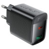 Φορτιστής Ταξιδίου Acefast A106 Fast Charging με 1xUSB-C + 1xUSB-A PD45W GaN Μαύρος