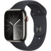 Apple Watch Series 9 45mm GPS NFC IP6X Stainless Steel Case Graphite με Midnight Sport Band