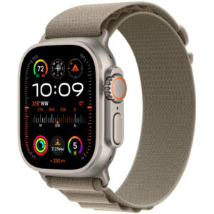 Apple Watch Ultra 2 49mm GPS eSIM NFC IP6X Titanium Case με Olive Alpine Loop